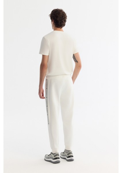 Erkek Ekru Beli Lastikli Bağcıklı Elastan Regular Fit Eşofman Altı A42Y3418 modelleri