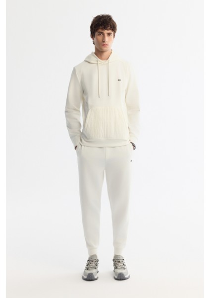 Erkek Ekru Kapüşonlu Baskılı Elastan Regular Fit Sweatshirt A42Y1262 indirimleri