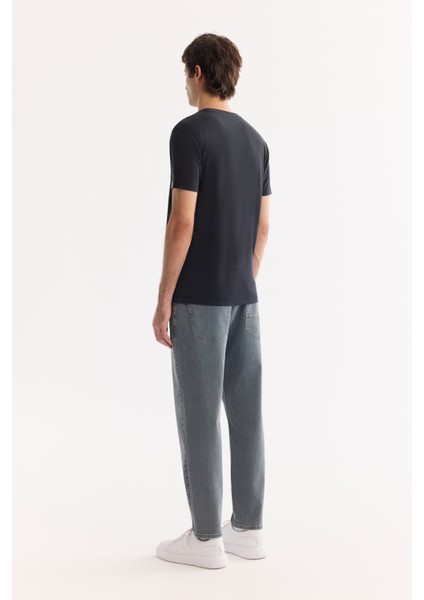 Erkek Siyah Bisiklet Yaka Soft Touch Bi-Stretch Baskılı Regular Fit T-Shirt A52Y1022 fırsatları