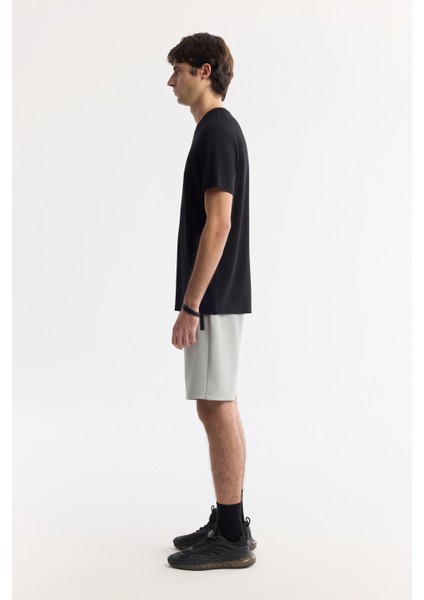 Erkek Siyah Bisiklet Yaka Baskılı Rayon Soft Touch Regular Fit T-Shirt A51Y1031 modelleri