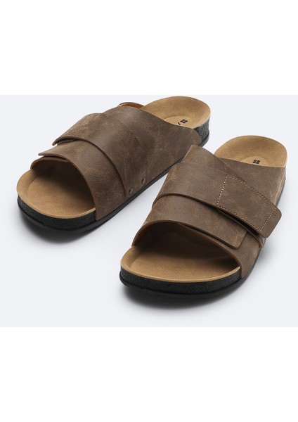 Erkek Vizon Tek Bantlı Hafif Rahat Taban Sandalet Terlik A51Y8302 indirimleri