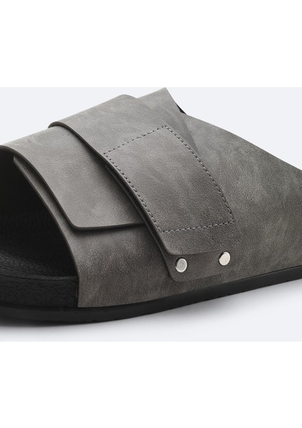 Erkek Gri Tek Bantlı Hafif Rahat Taban Sandalet Terlik A51Y8302 fiyatları
