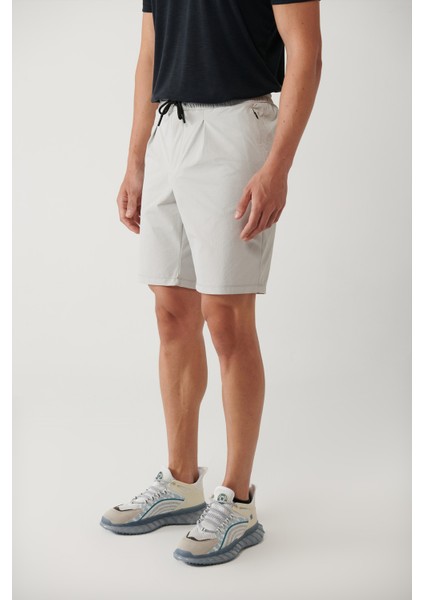 Erkek Taş Beli Lastikli Bağcıklı Su İtici Bi-Stretch Relaxed Fit Şort A41Y3635 modelleri