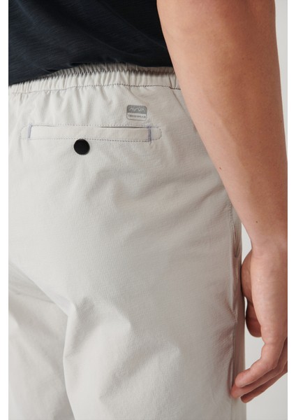 Erkek Taş Beli Lastikli Bağcıklı Su İtici Bi-Stretch Relaxed Fit Şort A41Y3635