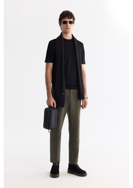 Erkek Siyah Bisiklet Yaka Jakarlı Rayon Triko Regular Fit T-Shirt A42Y5008 fiyatları