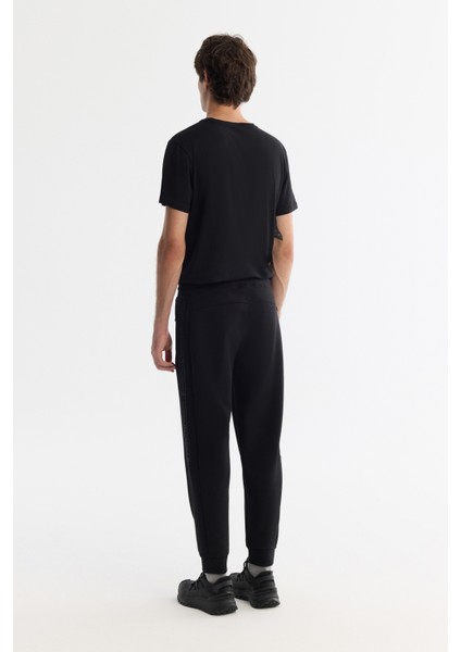 Erkek Siyah Beli Lastikli Bağcıklı Elastan Regular Fit Eşofman Altı A42Y3418 modelleri