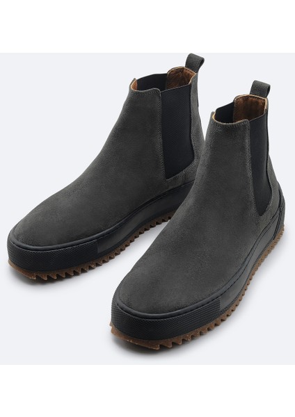 Erkek Antrasit %100 Süet Esnek Taban Hafif Chelsea Bot B008009 fiyatları