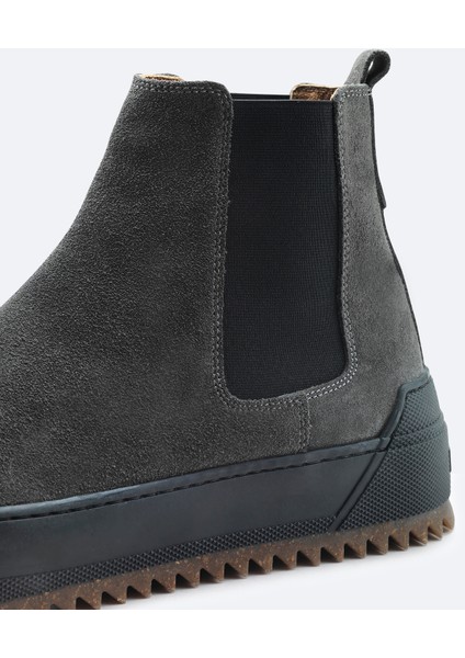 Erkek Antrasit %100 Süet Esnek Taban Hafif Chelsea Bot B008009 modelleri