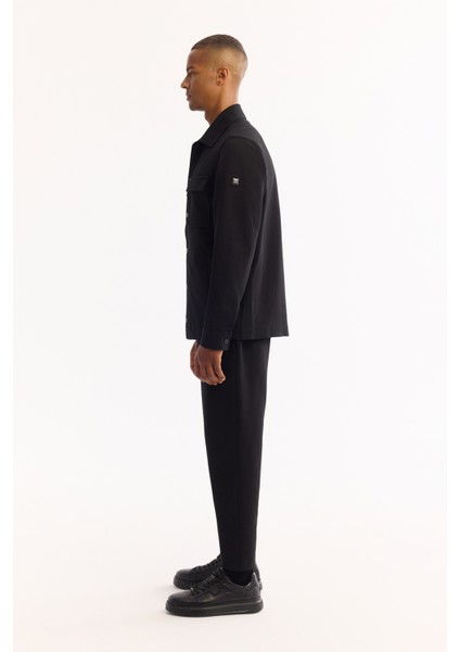 Erkek Siyah Klasik Yaka Pamuklu Comfort Fit Gömlek Ceket A52Y2092 modelleri