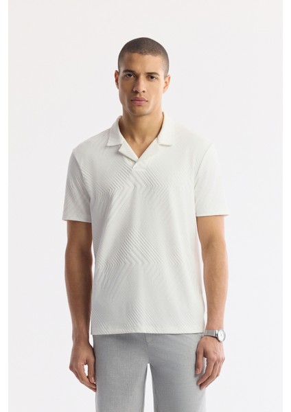 Erkek Açık Gri Yanı Lastikli Gofreli Bi-Stretch Slim Fit Chino Şort A51Y3730