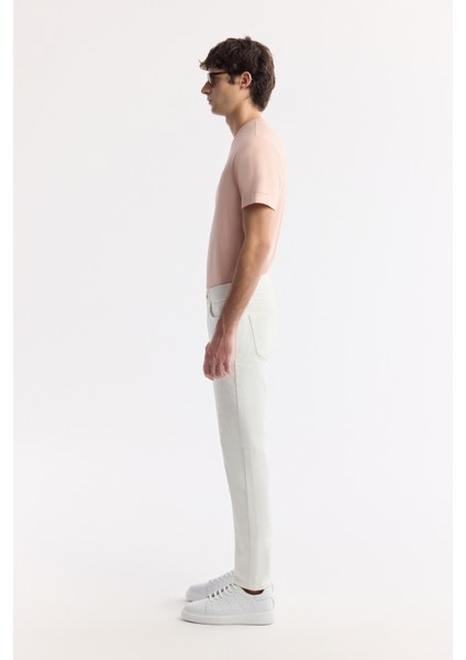 Erkek Ekru Pamuklu Berlin Slim Fit Jean Pantolon A51Y3551 modelleri
