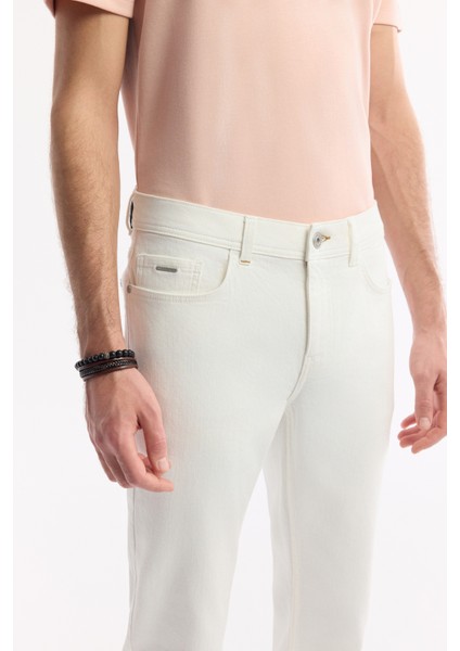 Erkek Ekru Pamuklu Berlin Slim Fit Jean Pantolon A51Y3551 indirimleri