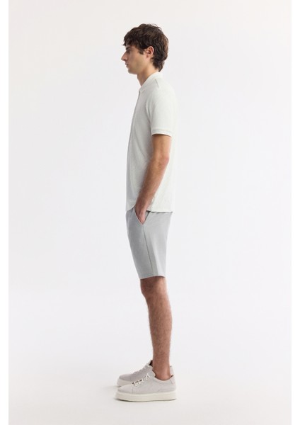 Erkek Beyaz Polo Yaka Jakarlı Regular Fit T-Shirt A51Y1090 modelleri