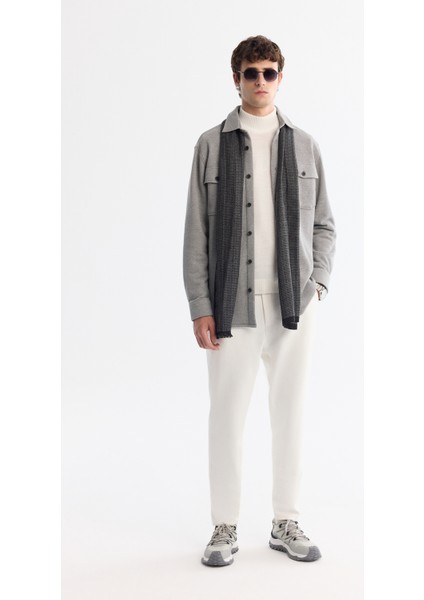 Erkek Gri Klasik Yaka Pamuklu Jersey Comfort Fit Gömlek Ceket A42Y2176 indirimleri