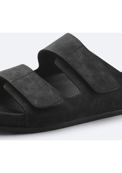 Erkek Siyah Çift Bantlı Hafif Rahat Taban Sandalet Terlik A51Y8301 fiyatları