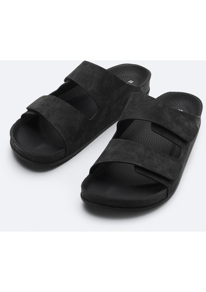 Erkek Siyah Çift Bantlı Hafif Rahat Taban Sandalet Terlik A51Y8301 indirimleri
