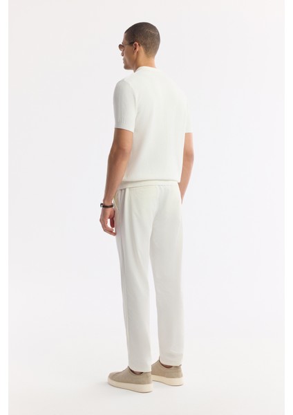 Erkek Ekru Polo Yaka Viskon Karışımlı Basic Triko Regular Fit T-Shirt B005120 fırsatları