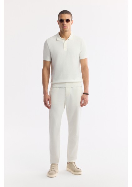 Erkek Ekru Polo Yaka Viskon Karışımlı Basic Triko Regular Fit T-Shirt B005120 indirimleri