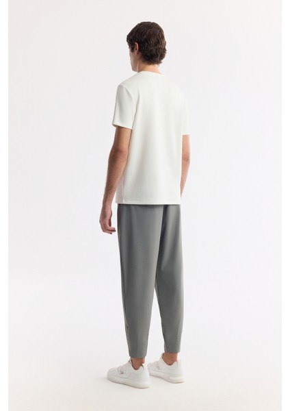 Erkek Ekru Bisiklet Yaka Baskılı Bi-Stretch İnterlok Regular Fit T-Shirt A51Y1092 fırsatları