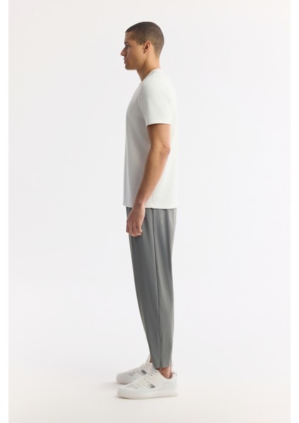 Erkek Ekru Bisiklet Yaka Baskılı Bi-Stretch İnterlok Regular Fit T-Shirt A51Y1162 modelleri