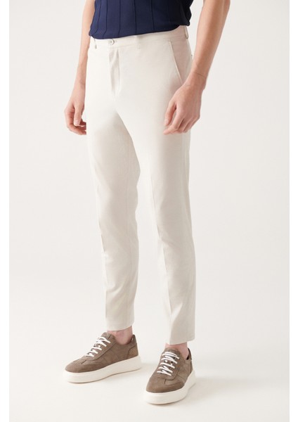 Erkek Açık Gri Gofre Dokulu Yan Cepli Pantolon A31Y3212 fiyatları