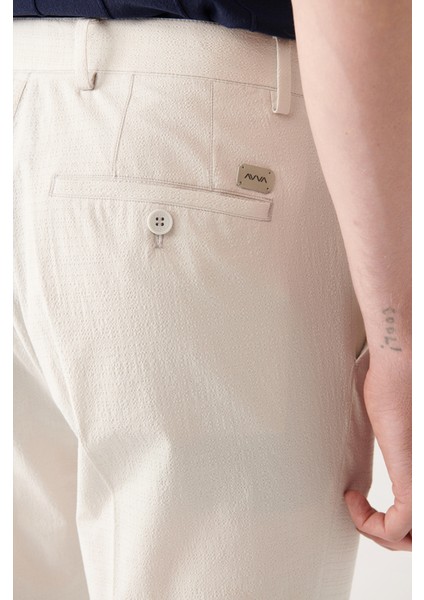 Erkek Açık Gri Gofre Dokulu Yan Cepli Pantolon A31Y3212 indirimleri