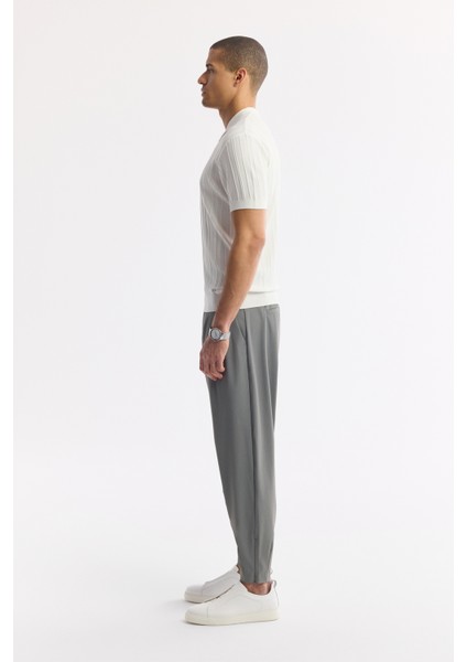 Erkek Ekru Polo Yaka Rayon Triko Regular Fit T-Shirt A51Y5046 modelleri