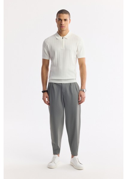 Erkek Ekru Polo Yaka Rayon Triko Regular Fit T-Shirt A51Y5046 indirimleri