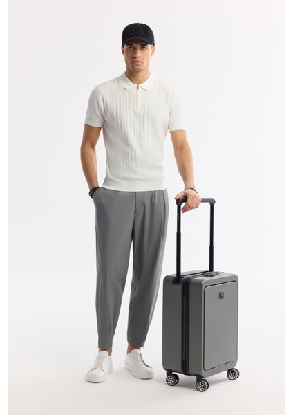 Erkek Ekru Polo Yaka Rayon Triko Regular Fit T-Shirt A51Y5046