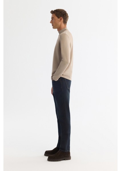 Erkek Vizon Yarım Balıkçı Yaka Rayon Triko Regular Fit Kazak A42Y5100 fırsatları