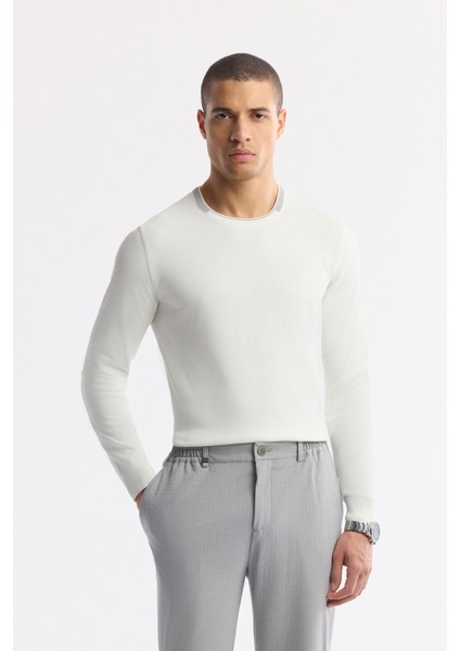 Erkek Gri Yan Cepli Beli Lastikli Bi-Stretch Comfort Slim Fit Teknik Kumaş Pantolon A51Y3201