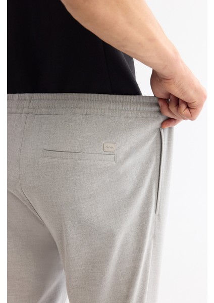 Erkek Gri Beli Lastikli Bağcıklı Duble Paça Jogger Relaxed Fit Pantolon E003000 fiyatları