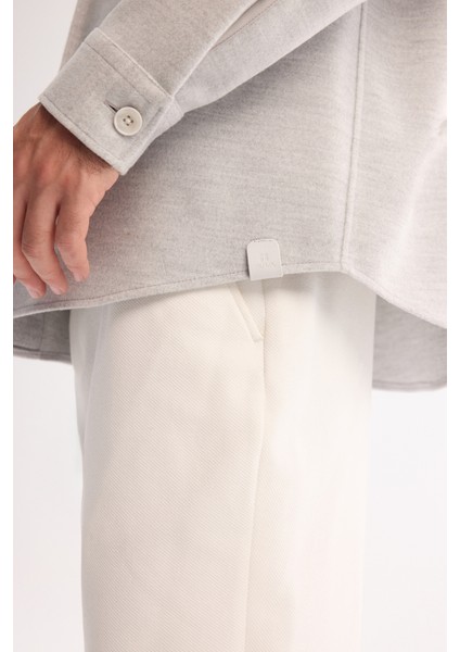 Erkek Gri Klasik Yaka Kaşe Kapaklı Comfort Fit Gömlek Ceket A42Y2129 fiyatları