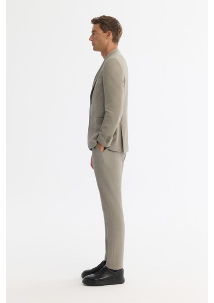 Erkek Vizon Mono Yaka Bi-Stretch Astarsız Blazer Comfort Slim Fit Ceket A42Y4012 fırsatları
