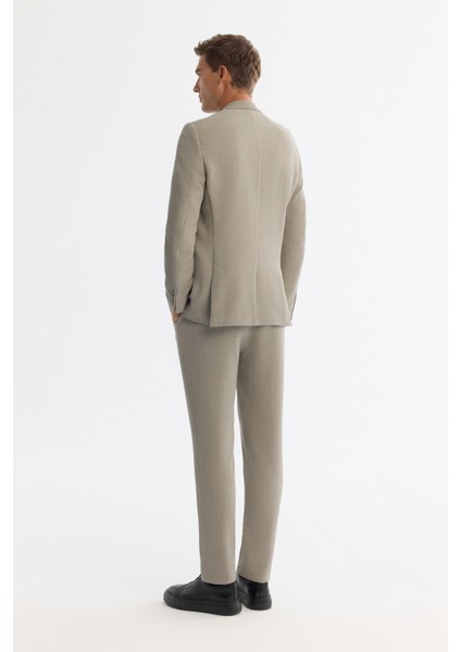 Erkek Vizon Mono Yaka Bi-Stretch Astarsız Blazer Comfort Slim Fit Ceket A42Y4012 indirimleri