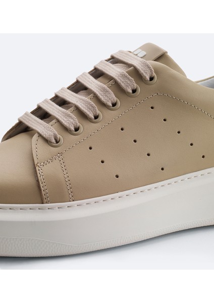 Erkek Bej %100 Deri Esnek Taban Hafif Casual Ayakkabı B008000 fiyatları