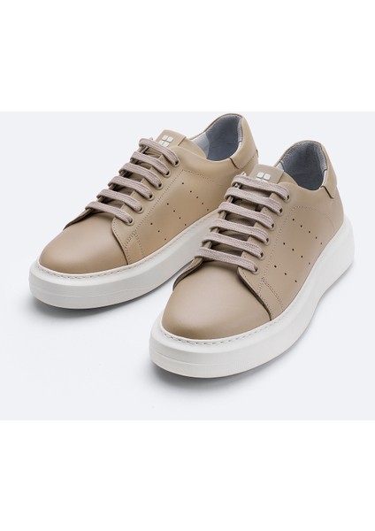 Erkek Bej %100 Deri Esnek Taban Hafif Casual Ayakkabı B008000 modelleri