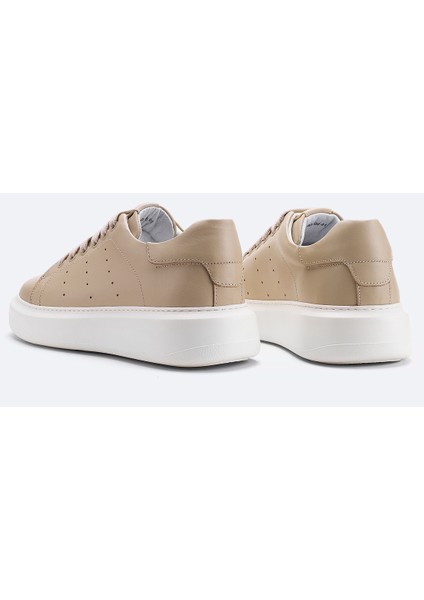 Erkek Bej %100 Deri Esnek Taban Hafif Casual Ayakkabı B008000 indirimleri