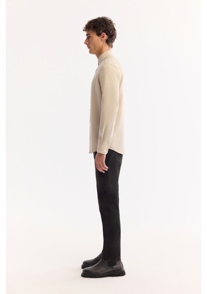 Erkek Bej Düğmeli Yaka Soft Touch Regular Fit Gömlek A52Y2061 modelleri