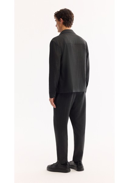Erkek Antrasit Klasik Yaka Kolay Ütülenen Comfort Fit Gömlek Ceket A52Y2104 fırsatları
