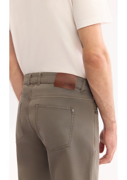 Erkek Gri Haki Klasik Bel Soft Touch Pamuklu Slim Fit Pantolon B003038 indirimleri