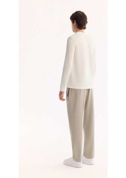 Erkek Ekru Polo Yaka Fermuarlı Rayon Tüylenmeyen Basic Triko Regular Fit Kazak B005150 fırsatları