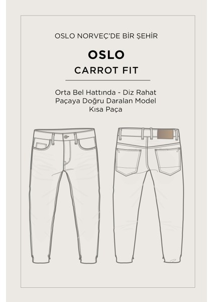 Erkek Açık Haki Eskitme Yıkamalı Esnek Oslo Carrot Fit Jean Pantolon A42Y3570 fiyatları