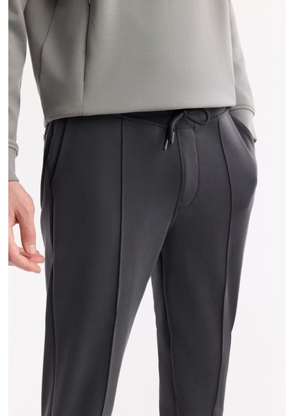 Erkek Antrasit Beli Bağcıklı Soft Touch Regular Fit Eşofman Altı A51Y3422 fırsatları