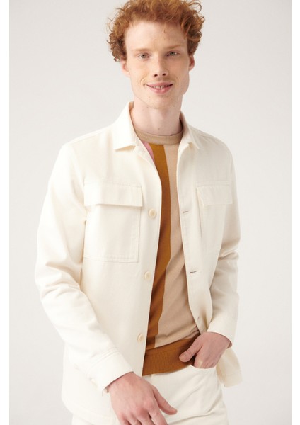 Erkek Ekru Kapaklı Cepli Parçaboya Mont A31Y6050 modelleri