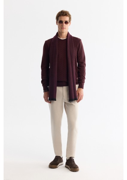 Erkek Bordo Dokulu Basic Kazak E005107 indirimleri
