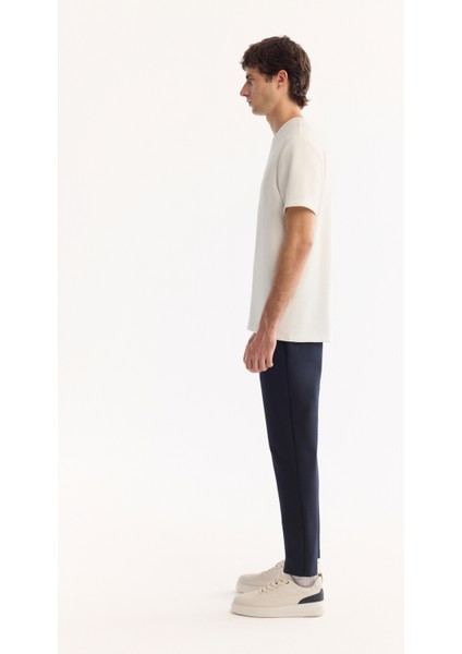 Erkek Ekru Bisiklet Yaka Viskon Karışımlı Bi-Stretch Baskılı Regular Fit T-Shirt A52Y1014 modelleri