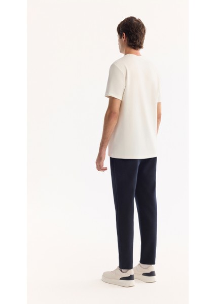 Erkek Ekru Bisiklet Yaka Viskon Karışımlı Bi-Stretch Baskılı Regular Fit T-Shirt A52Y1014 fırsatları