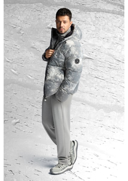 Erkek Gri Beli Lastikli Bağcıklı Soft Touch Bi-Stretch Regular Fit Eşofman Altı A52Y3406