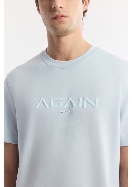 Erkek Açık Mavi Bisiklet Yaka Bi-Stretch İnterlok Regular Fit T-Shirt A51Y1132 fiyatları